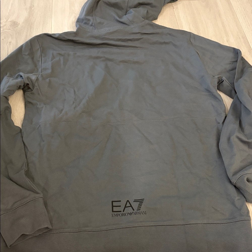 Emporio Armani EA7 Charcoal Hoodie - Picture 4 of 6